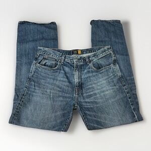 J Crew Jeans Mens 33x32 Blue Bootcut Denim Medium Wash Casual 100% Cotton